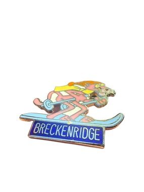 SUPER RARE VINTAGE BRECKENRIDGE PINK PANTHER WINTER PARK PIN UNITED ARTISTS 1981